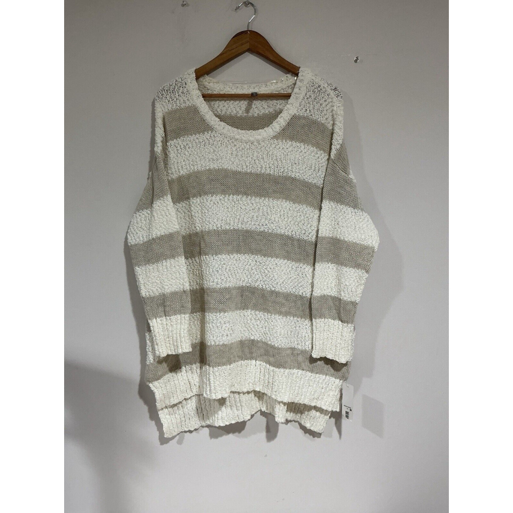 Womans Massini Soft White Beige Long Sleeve Knit Sweater 1x NWT